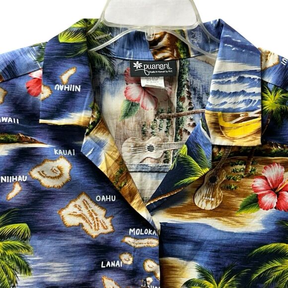 Puanani By Rjc Hawaiian Shirt Unisex Cotton USA Made Island Map Beach Music - XL - Picture 2 of 12
